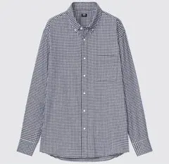 新品 UNIQLO ユニクロ フランネルチェックシャツ ギンガムチェック S