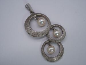 【485】TASAKI 田崎真珠 タサキ 本真珠 パール SILVER シルバー ネックレストップ ペンダントトップ TIA