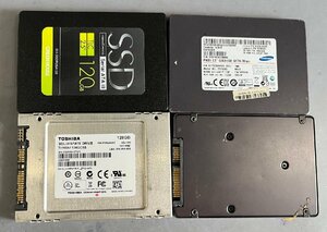 4枚まとめ Samsung/Toshiba 2.5インチSSD　128GB/120GB　CrystalDiskInfo 正常 　フォーマット済み