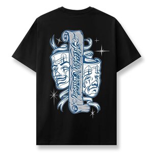 MISTER CARTOON CLOWN MASK TEE STADIUM EDITION BLACK BLUE XXL ミスターカートゥーン クラウンマスク ピエロ Tシャツ ブラック ブルー 青