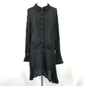 COMME CA DU MODE/コムサデモード★シースルーワンピース【M/black/黒/レーヨン】Tops/Shirts◆BH704