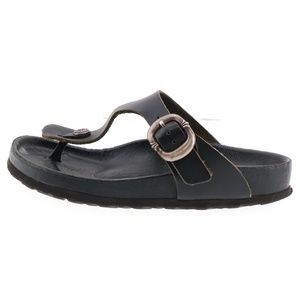 CHROME HEARTS クロムハーツ ×BIRKENSTOCK ビルケンシュトック ギゼ ガンスリンガー レザーサンダル ブラック/シルバー