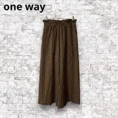 one way ワンウェイ ワイドパンツ ガウチョ ウエストゴム 楽ちん