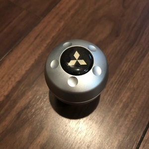 ミツビシ 純正 シフトノブ アルミ ラリーアート ロゴ Shift Knob RALLIART Mitsubishi 三菱 未使用 Genuine JDM OEM メーカー純正品