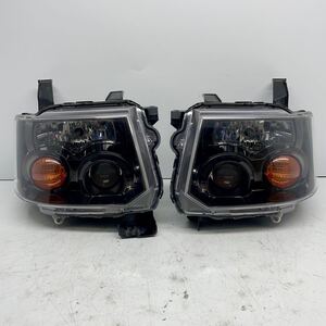 美品【コーティング済】H81W H82W H91W H92W オッティ EKスポーツ ヘッドランプ ヘッドライト 左右セット LR HID レベ付 P6537 P61247