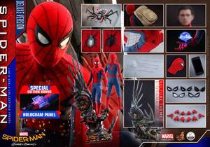 新品未開封 ホットトイズ QS015b スパイダーマン（デラックス版［ボーナスアクセサリー付き］1/4 フィギュア spiderman homecoming hottoys