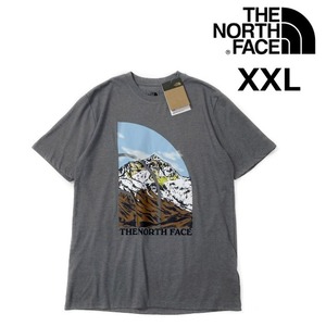 売切り【正規新品】THE NORTH FACE◆S/S NOVELTY GRAPHIC TEE 半袖 Tシャツ US限定 グラフィック ハーフドームロゴ(XXL)グレー 180902-15