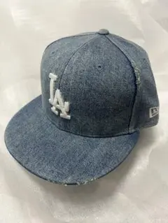 【レア新品】ニューエラ　newera キャップ　デニム　ダメージ　7 1/2