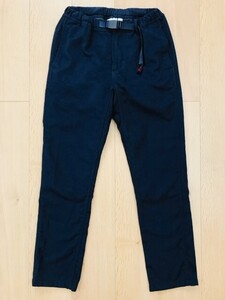 【良品】GRAMICCI＊裏地付き＊起毛ウールナローパンツ＊ネイビー＊S