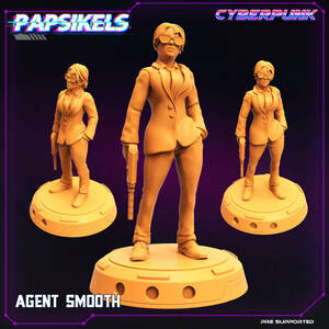 Papsikels pap-2201c06 AGENT_SMOOTH 3Dプリント ミニチュア D＆D TRPG スターグレイブ サイバーパンク