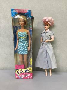 1円スタート【Barbie バービー人形 2体】RiViera22974MATTLL（箱入り）箱の高さ32㎝　I love lucy barbie doll21268箱なし（1998）（No29）