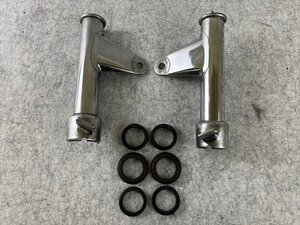 40-11-0B8【当時物中古】現状品 ホンダ 純正 ヘッドライトステー&ゴム CB250N CB400N ホーク バブ 欧州輸入旧車から外してます/bk-it-0192