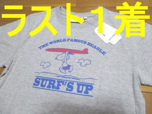 新品　ラスト１枚　スヌーピー　SURF　サーフィン　グレー　Tシャツ　Mサイズ　SNOOPY