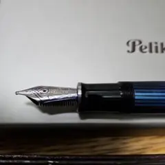 【高級万年筆 Pelikan ペリカン スーベレン M805 青縞】