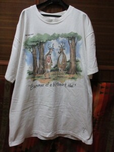 USA製 希少 THE FAR SIDE 80s ビンテージ Gary Larson 芸術 アート Tシャツ ■ メッセージ ■ アメコミ 騙し絵 ジョーク エッシャー 90s