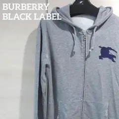 BURBERRY BLACKLABEL　ジップアップパーカー　ビッグホースロゴ