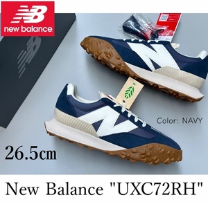 ◆モデル出品◆新品 26.5cm ニューバランス XC-72 RH -NAVY/WHITE- NEW BALANCE Nロゴ ランニング スニーカー 紺色/白 (公式HP完売) 