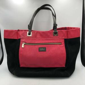 FURLA　フルラ　トートバッグ　レディース　中古　ピンク　レッド　大容量　大きい　鞄　かわいい　オシャレ