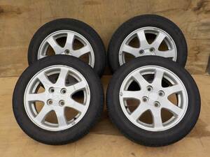 ダイハツ純正 アルミホイール 14インチ 4.5J +45 PCD100 4穴 155/65R14 4本セット タイヤおまけ タント ムーヴ ミラ 軽四 