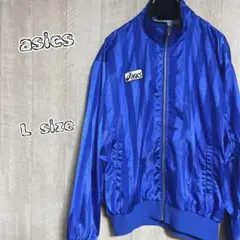 90s アシックス 黒タグ ナイロンジャケット L