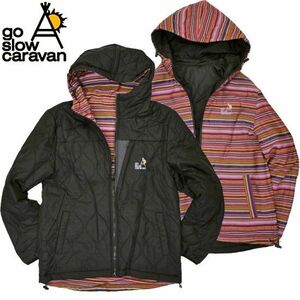 定価19,580円 新品 go slow caravanゴースローキャラバン リバーシブル 中綿 ジャケット ダウン 男女兼用 5 XL ブラック 320262 パーカー