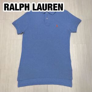 RALPH LAUREN ラルフローレン 半袖ポロシャツ XS ブルー 刺繍ポニー