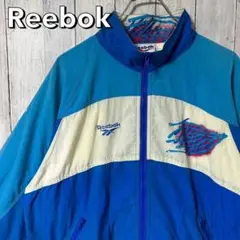 Reebok リーボック ナイロンジャケット L 刺繍ロゴ バックロゴ 90s