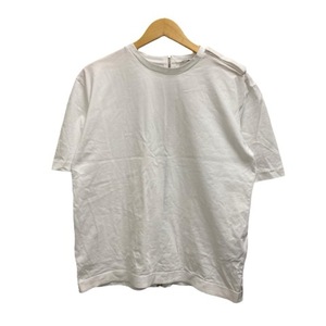 ザラ ZARA Tシャツ 半袖 クルーネック 無地 コットン S 白 ホワイト レディース