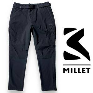 【92】新品 ミレー ダウンパンツ MILLET 防風 防寒 保温 裏起毛 ベルト付き シェル素材切り替え トレッキングパンツ アウトドア 92◆R346