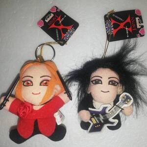 ★X JAPAN キーホルダー YOSHIKI　HEATH　計2個 ★バンプレスト製 現状中古品 ★ぬいぐるみマスコット