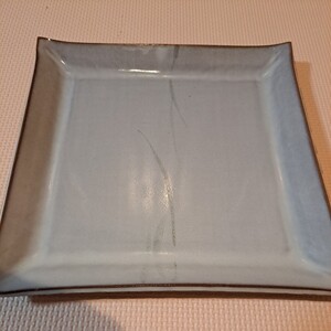 【未使用品】 8寸角皿 和食器 24cm×24cm 高2cm