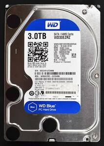 1円スタート WESTERN DIGITAL WD30EZRZ WD Blue [4TB SATA6 HDD 2018年製 (Cristal DiscInfo 正常) 使用時間 40995H (管:PCH01E