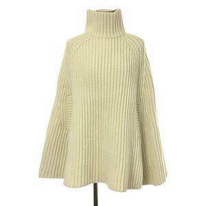 MADISON BLUE / マディソンブルー | RIB TURTLENECK PONCHO リブ ニットポンチョ | 01 | ホワイト | レディース