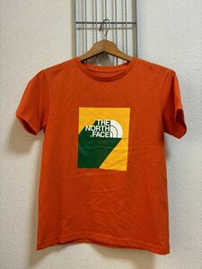 ［THE NORTH FACEノースフェイス 半袖Tシャツ キッズ　150 オレンジ系　Y3383