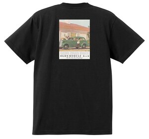 アドバタイジング オールズモビル Ｔシャツ 717 黒 1936 ロケット アメ車 アドバタイズメント 看板 広告 雑誌