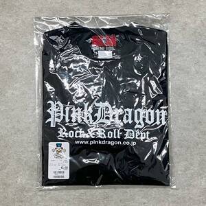 ★未使用★ クリームソーダ リーゼントドラゴン Tシャツ 黒S ★ 角ドクロ CREAM SODA ピンクドラゴン PINK DRAGON ロックンロール ロカビリ