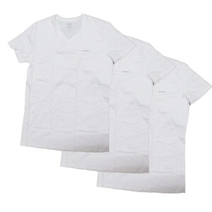 Tシャツ 3枚セット メンズ Vネック ホワイト Ｓサイズ DIESEL ディーゼル SPDM/AALW 3PK/8264/送料無料メール便 箱畳む