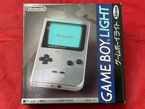 ☆ 未使用品！任天堂 Nintendo ゲームボーイライト シルバー GAME BOY LIGHT Silver MGB-101 完品 希少 当時物 完動品 ☆