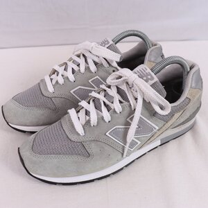 996 ニューバランス 24.0cm/new balance グレー 灰色 白 キャメル 中古 古着 スニーカー メンズ レディースyy9750