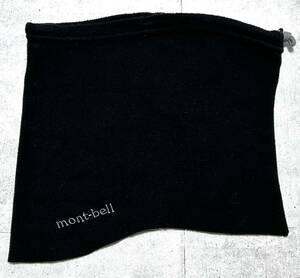 mont-bell フリース ネックウォーマー タウンユース アウトドア 通勤　　通学 モンベル 薄手 軽量 ブラック キャンプ 登山 柳9098