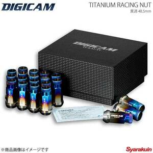 DIGICAM チタンレーシングナット 貫通タイプ M12 P1.25 6角 17HEX 35mm チタン 20本入 スカイラインGT-R BNR32 H1/8-H6/12 TNKS12-DIGICAM