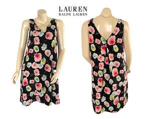 LAUREN RALPH LAUREN　ラルフローレン　花柄　スリーブレスミニワンピース　US：10（L）