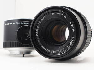 ★実用品★ ミノルタ MINOLTA MC MACRO ROKKOR 100mm F3.5 ★コンバーター付属 #TA6923