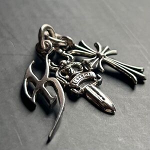 CHROME HEARTS/クロムハーツ 氷室京介コラボ 3ピースチャーム ペンダントトップ SV925【ツアー限定】