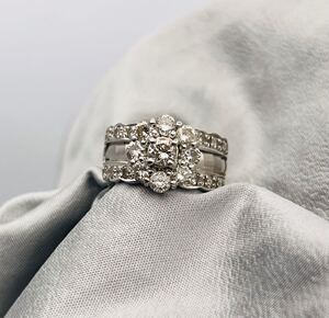 1.5ct!! 天然ダイヤモンド pt900 プラチナ リング アクセサリー 指輪 サイズ13号 重量約8.26g