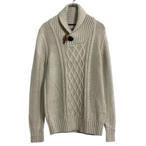 celio アクリル ニット セーター S ベージュ ショールカラー 古着卸 アメリカ仕入 a610-5631