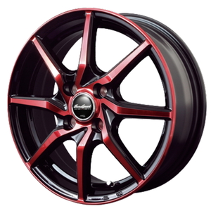 YOKOHAMA BluEarth-RV RV03CK 185/70R14 EuroSpeed S810 ブラックポリッシュ+レッドクリア 14インチ 4.5J+45 4H-100 4本セット