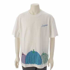 【ルイヴィトン】Louis Vuitton　メンズ 草間彌生 パンプキンプリンテッド コットン Tシャツ 1AB74X ホワイト L 【中古】190364