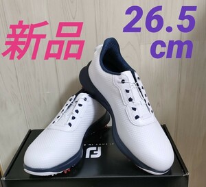 【新品】フットジョイ　FootJoy　 ATAK BOA アタック ボア ソフトスパイク メンズ ゴルフシューズ 日本正規品　26.5cm　ホワイト