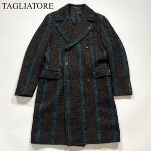 TAGLIATORE タリアトーレ アルパカ モヘヤ ブートニエール ロングコート 高級 紳士 mohair イタリア製 高級 モード ドレス フォーマル